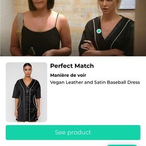 Manière De Voir Black Satin Baseball Dress